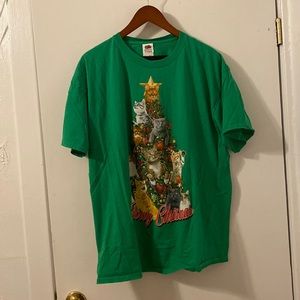 Meowy Christmas Holiday T-shirt